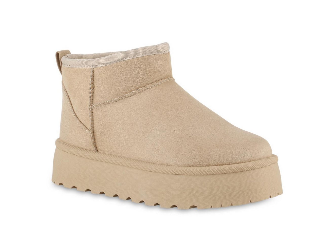 VAN HILL 841506 Winterstiefelette Damen Warm Gefüttert Winter Boots Stiefeletten Profil-Sohle