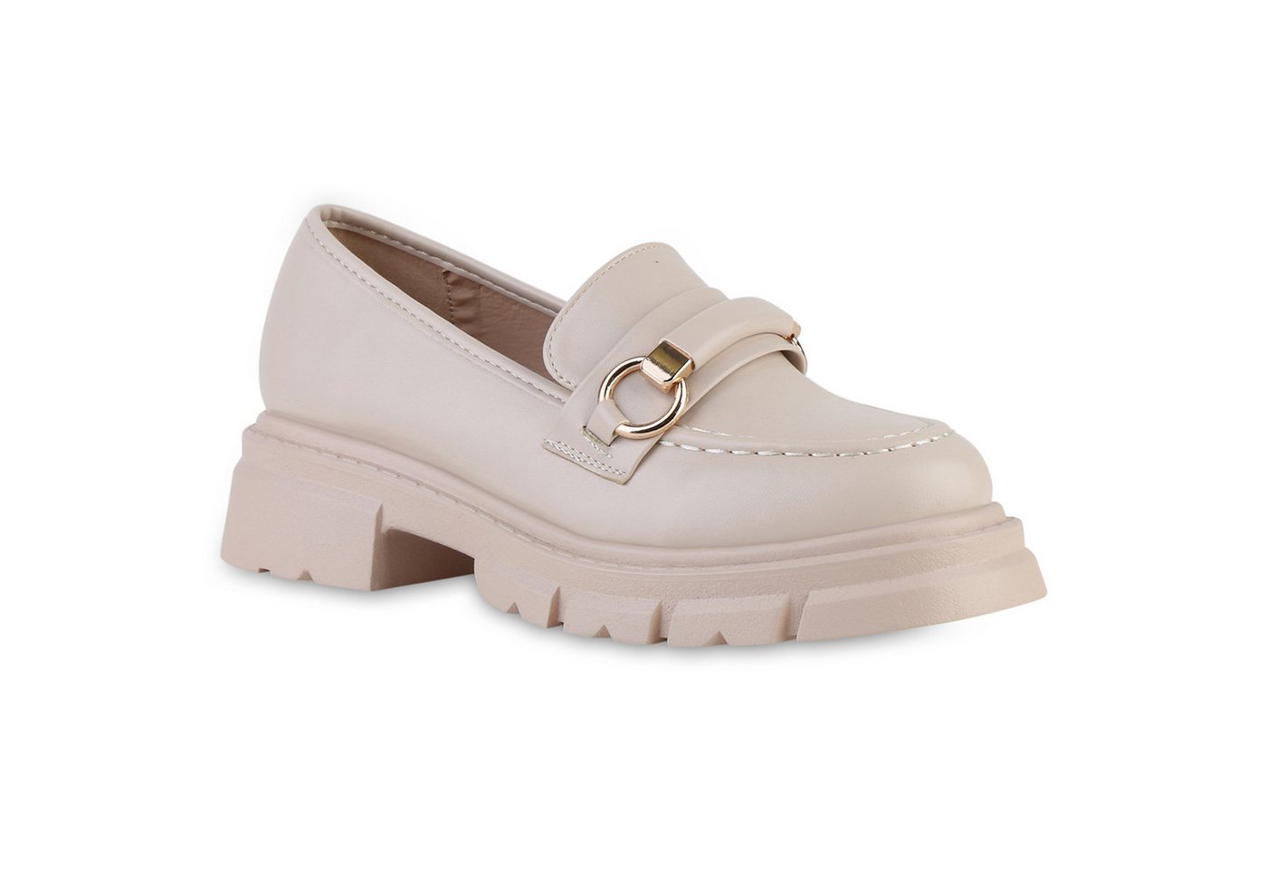 VAN HILL 841543 Outdoorschuh Damen Plateauschuhe Halbschuhe Slippers Profil-Sohle