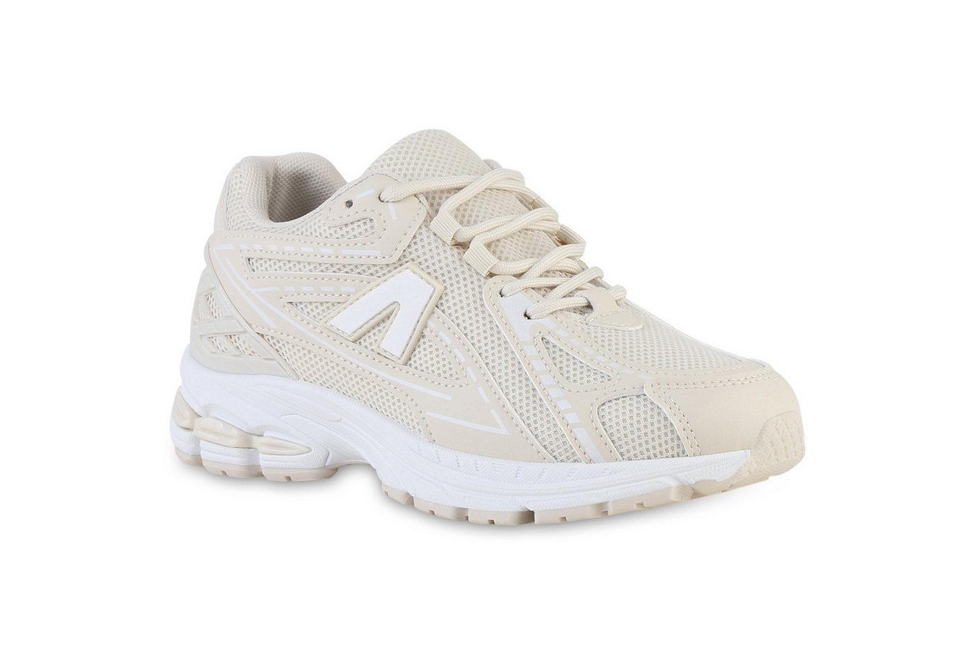 VAN HILL 841566 Laufschuh Damen Laufschuhe Sportschuhe Schnürer Sportlich Profil-Sohle Schuh