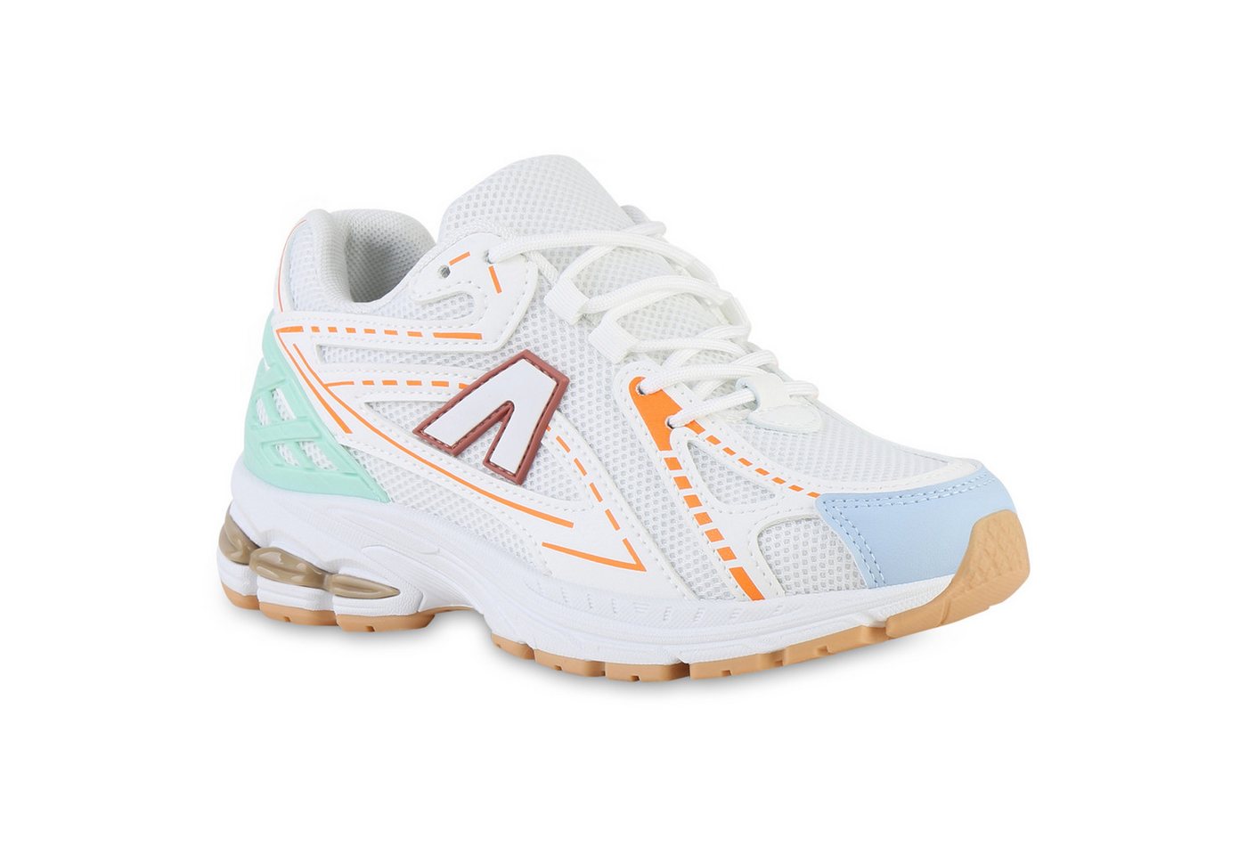 VAN HILL 841566 Laufschuh Damen Laufschuhe Sportschuhe Schnürer Sportlich Profil-Sohle Schuh