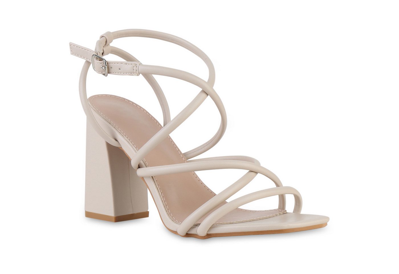 VAN HILL 841570 Riemchensandalette Damen Riemchensandalette Sandalette Klassische Basic Party