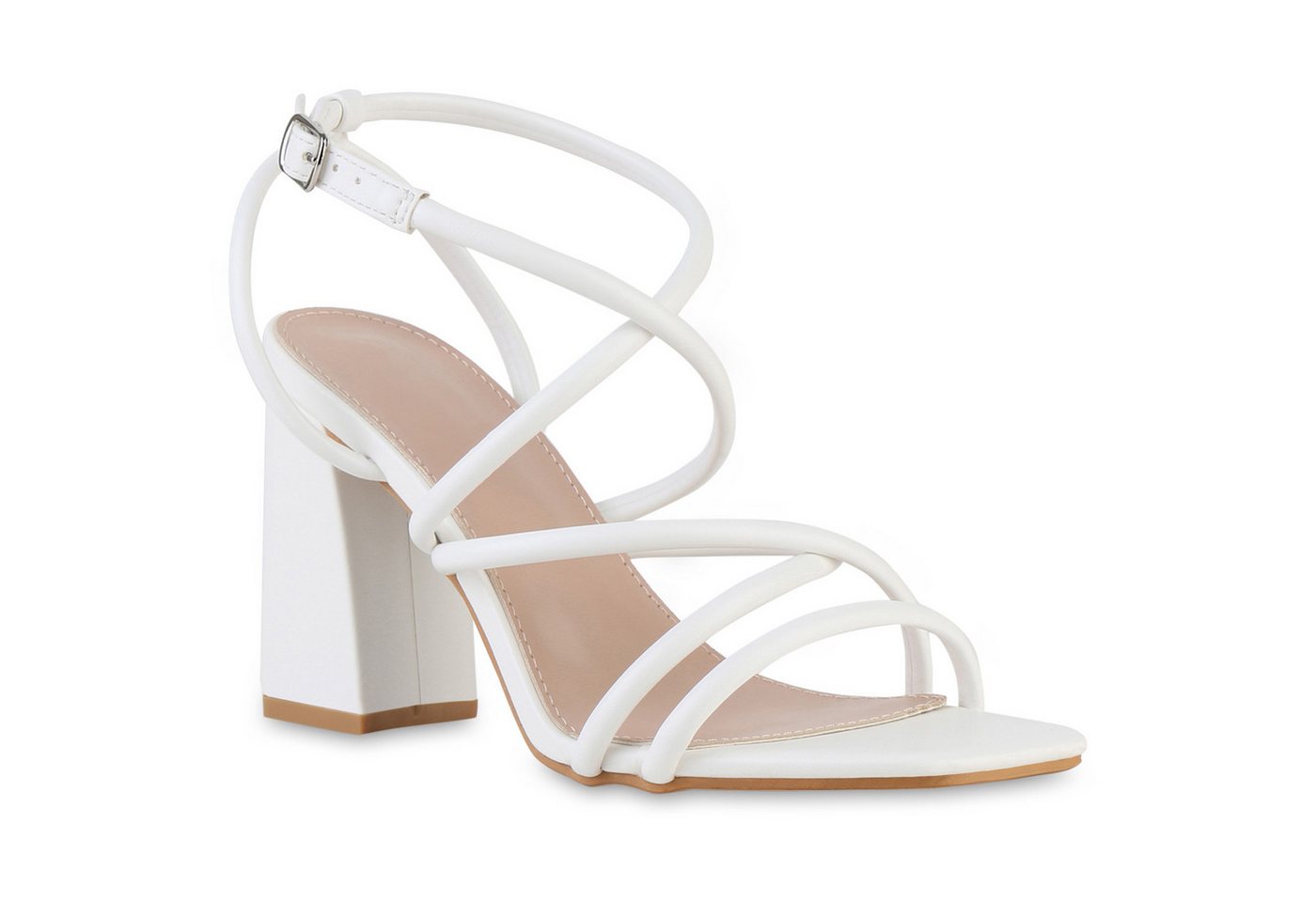 VAN HILL 841570 Riemchensandalette Damen Riemchensandalette Sandalette Klassische Basic Party