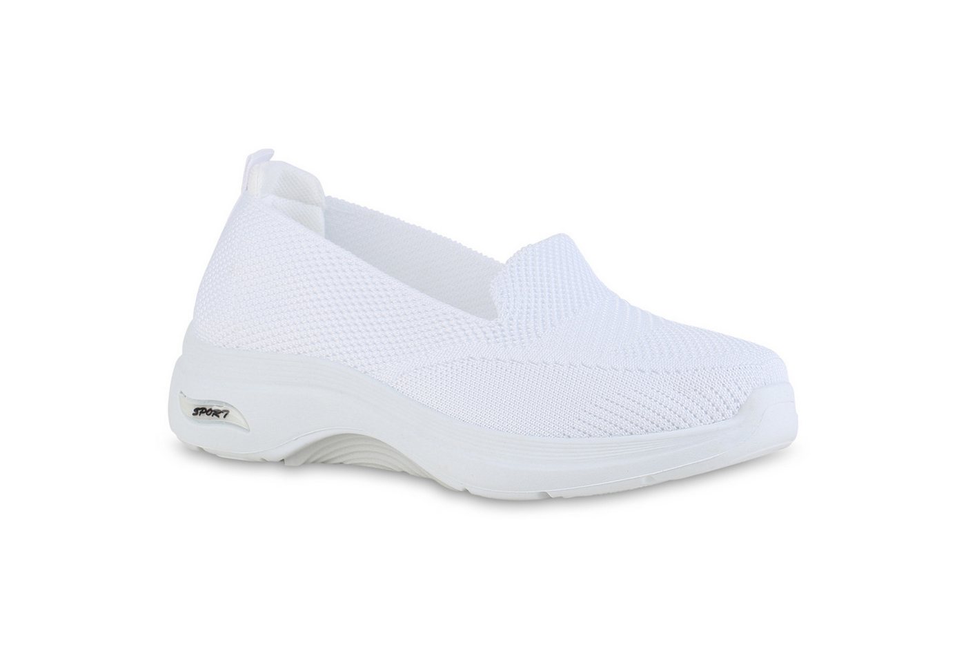 VAN HILL 841624 Laufschuh Damen Slip Ons Sportschuhe Sportliche Strick Profil-Sohle