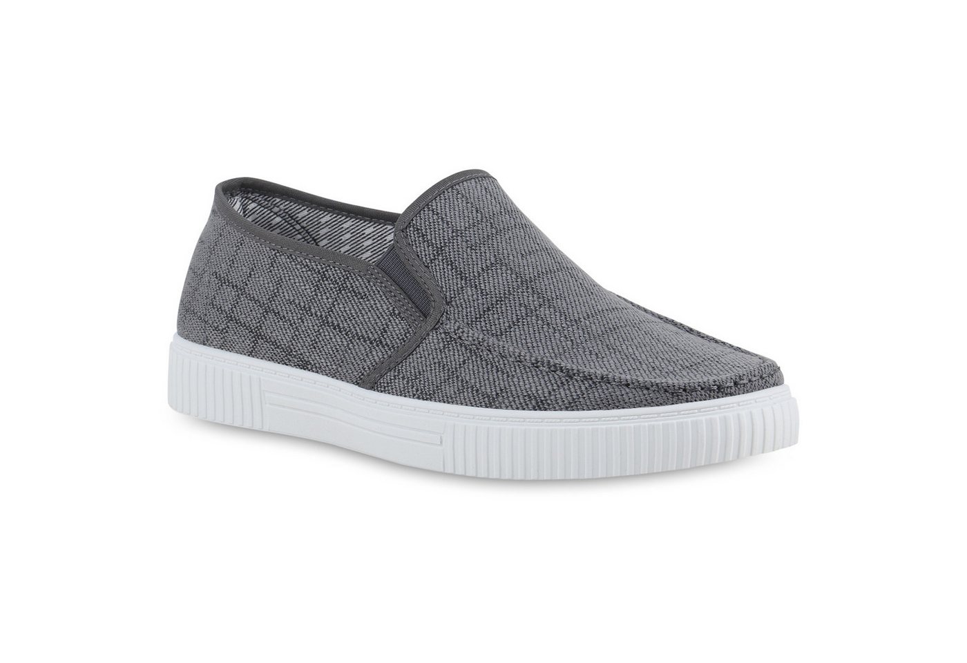 VAN HILL 841680 Slipper Herren Slip Ons Slippers Bequeme Basic Stoff Freizeit