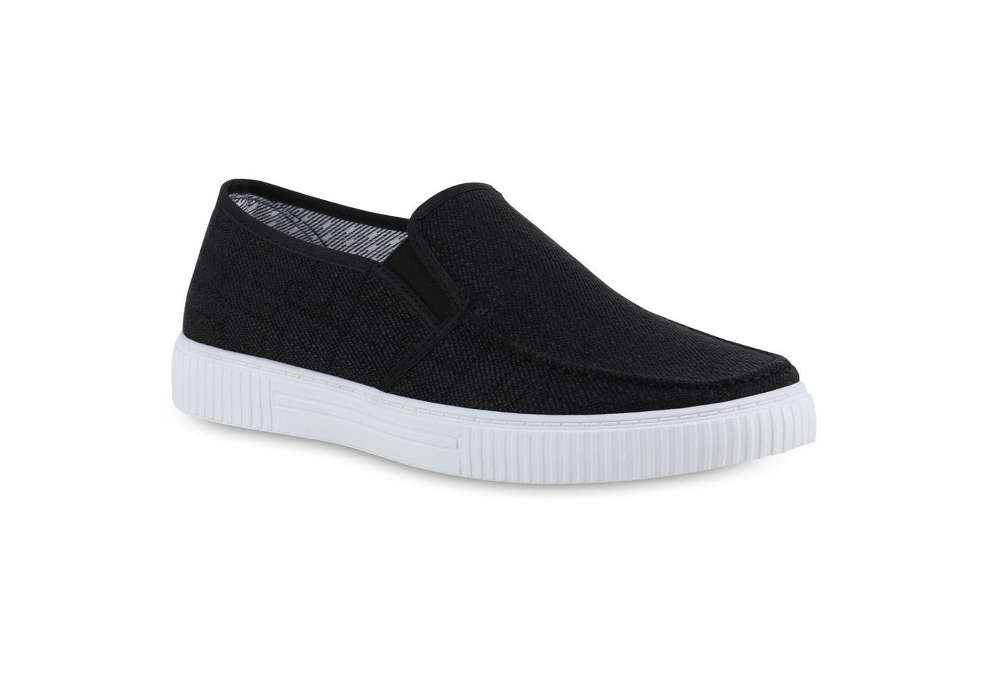 VAN HILL 841680 Slipper Herren Slip Ons Slippers Bequeme Basic Stoff Freizeit