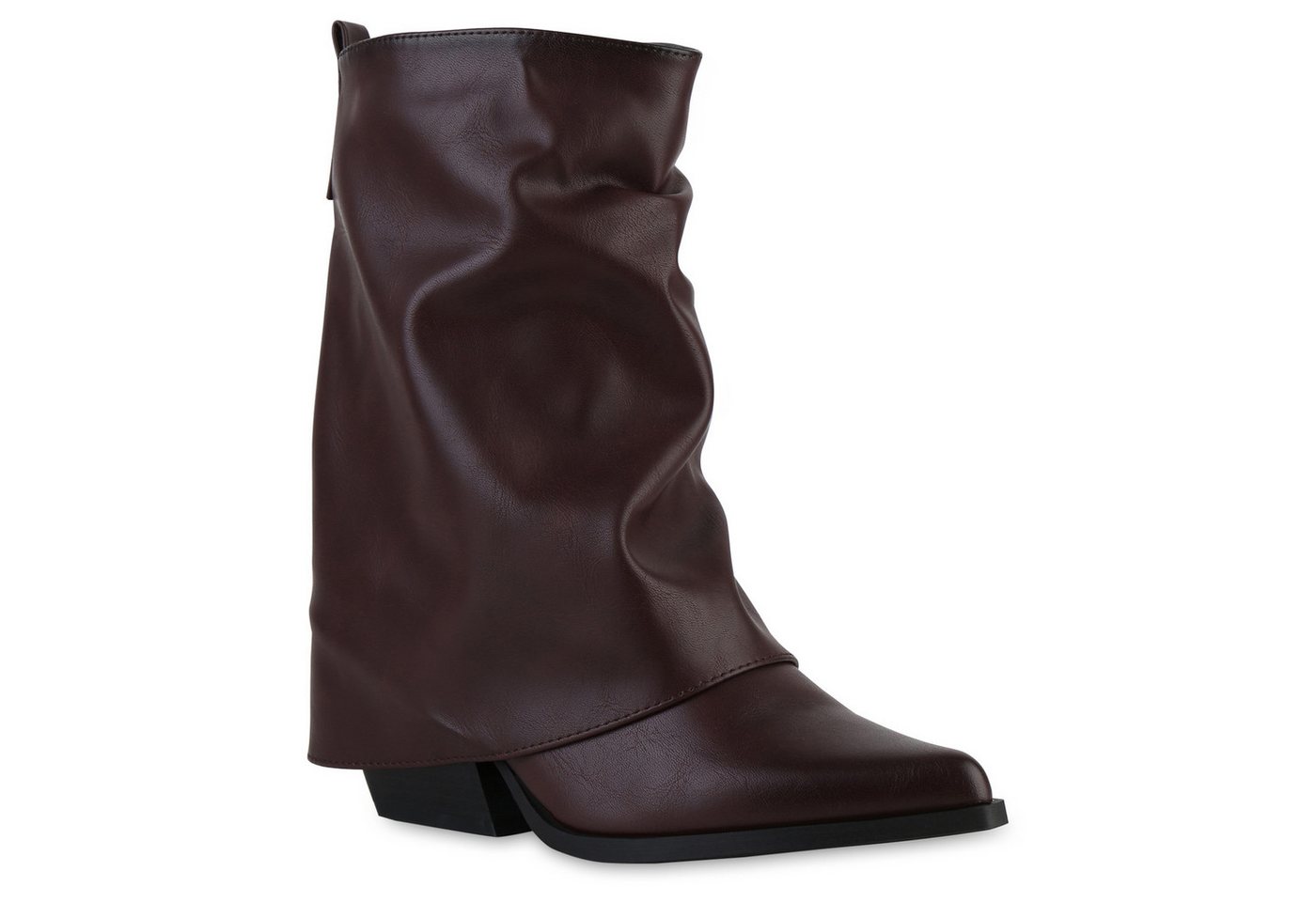 VAN HILL 841792 Cowboy Boots Damen Leicht Gefütterte Cowboy Boots Stiefeletten Spitze