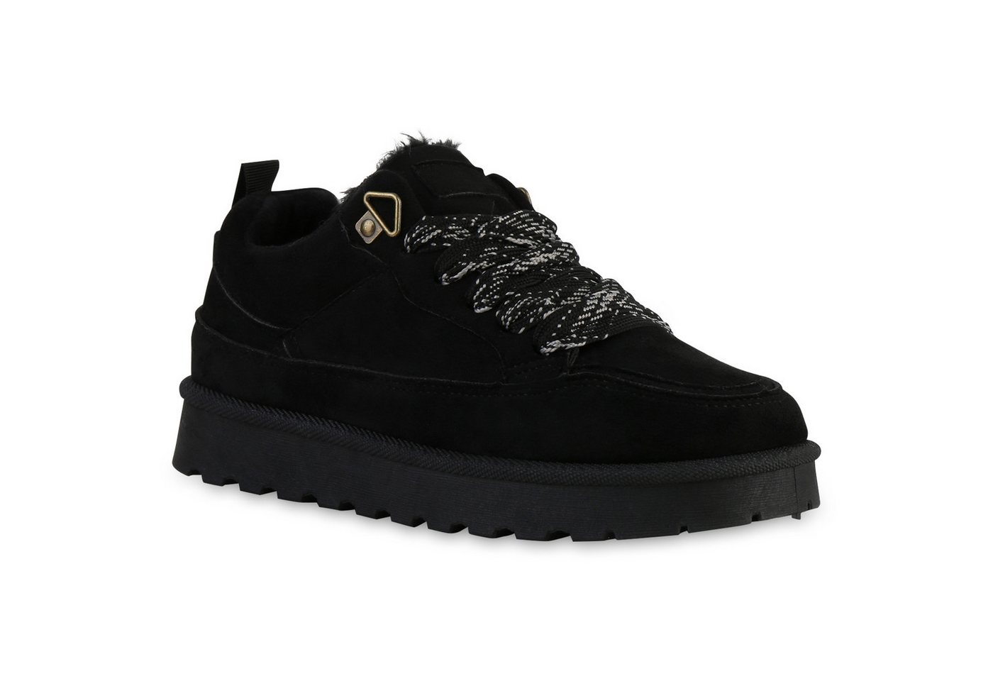 VAN HILL 841830 Sneaker Damen Warm Gefütterte Sneaker Low Bequeme Profil-Sohle