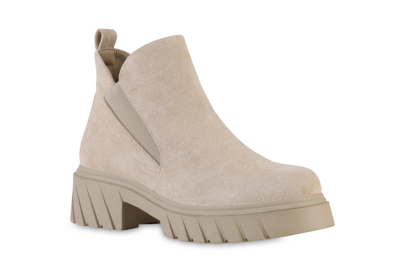 VAN HILL 841831 Stiefelette Damen Leicht Gefüttert Klassische Stiefeletten Profil-Sohle