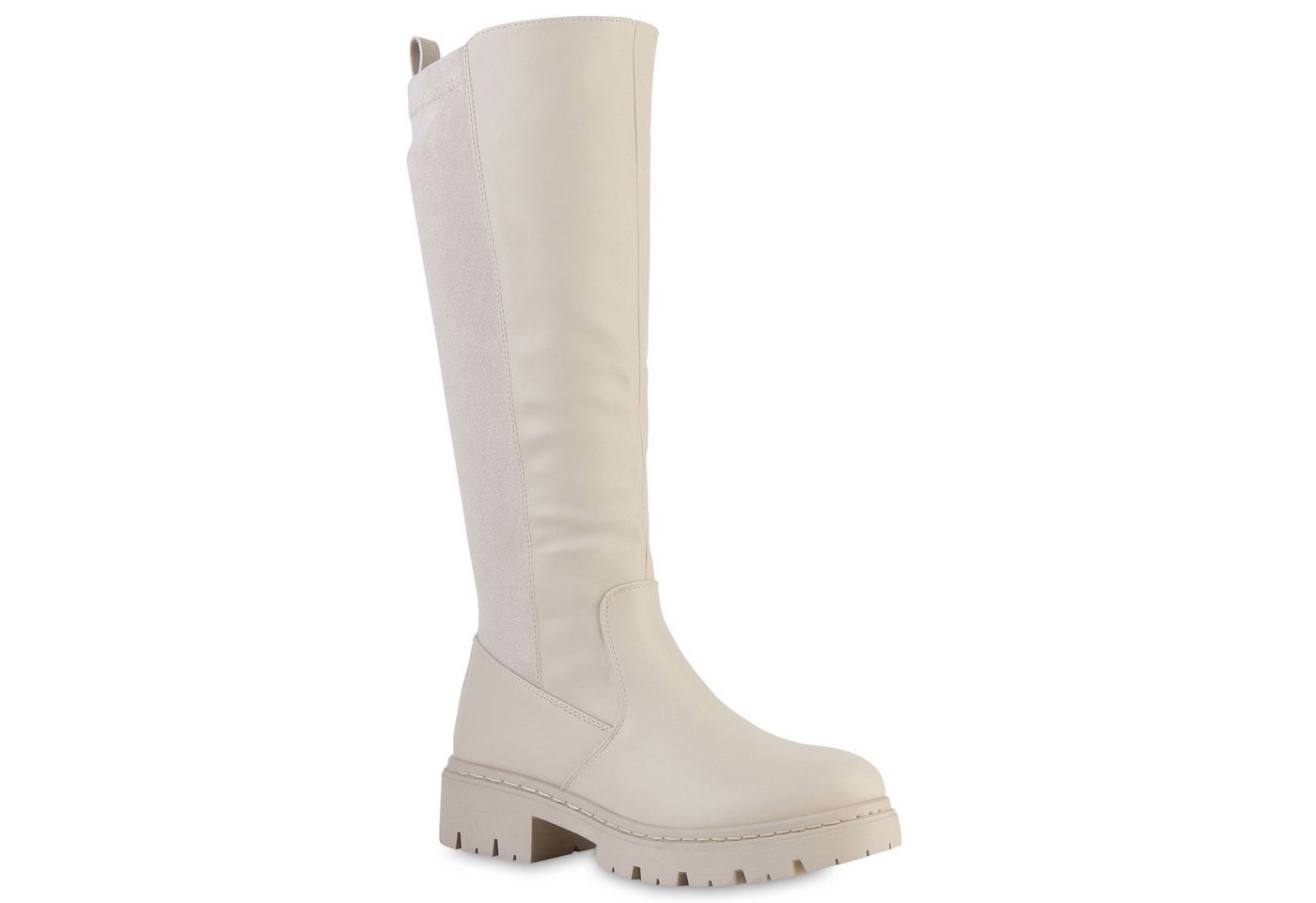 VAN HILL 841835 Stiefel Damen Klassische Stiefel Profil-Sohle Plateau Vorne