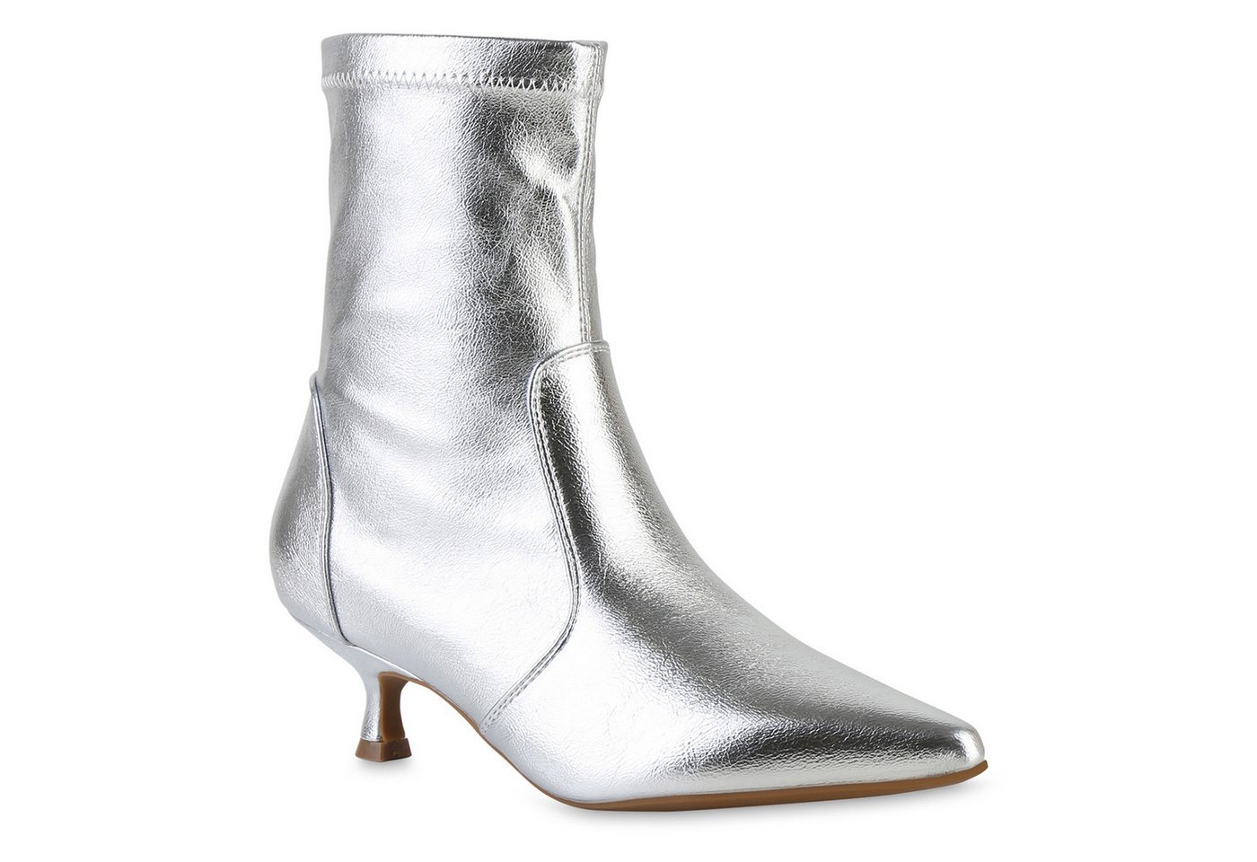 VAN HILL 841845 Stiefelette Damen Klassische Stiefeletten Spitze Stiletto Basic