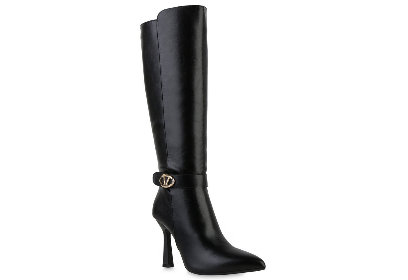 VAN HILL 841858 Stiefel Damen Leicht Gefütterte Klassische Stiefel Spitze Schnallen