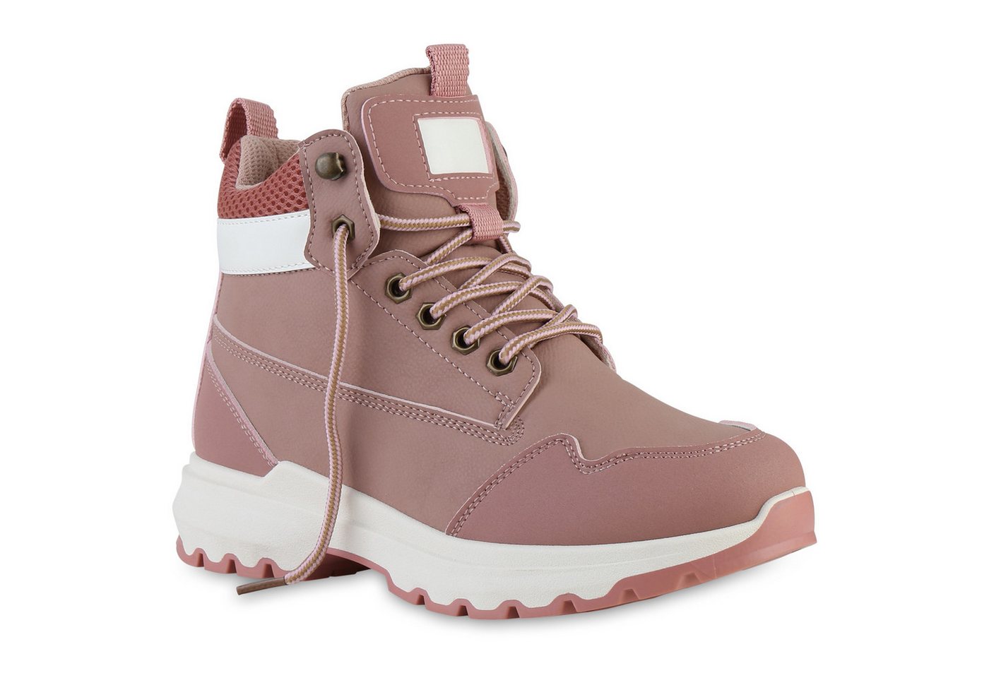 VAN HILL 841860 Stiefelette Damen Worker Boots Stiefeletten Profil-Sohle