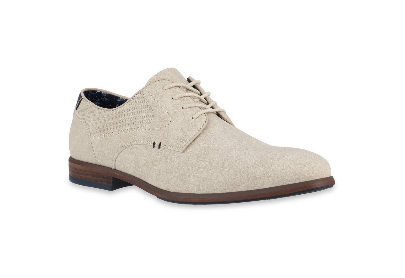 VAN HILL 841878 Budapester Herren Klassische Schnürer Elegant Business Holzoptikabsatz 841876