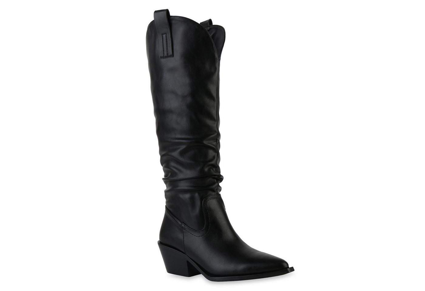 VAN HILL 841892 Cowboystiefel Damen Cowboystiefel Stiefel Spitze Trichterabsatz Western