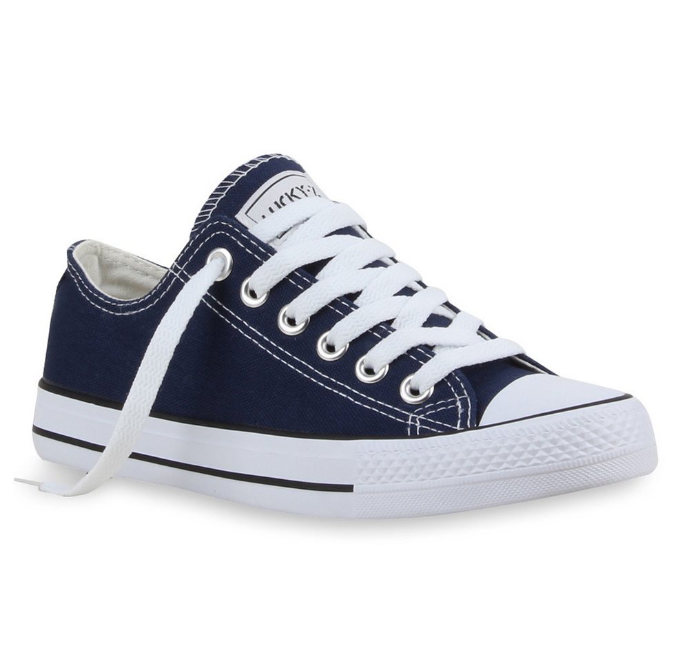 VAN HILL 94237 Sneaker Damen Sneaker Low Canvas Freizeitschuhe Schnürer Basic Sportschuhe