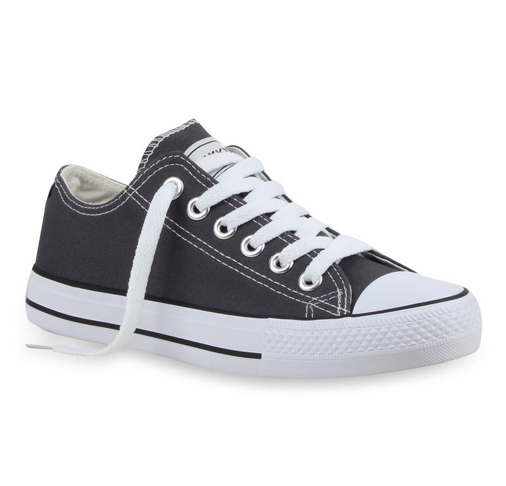 VAN HILL 94237 Sneaker Damen Sneaker Low Canvas Freizeitschuhe Schnürer Basic Sportschuhe