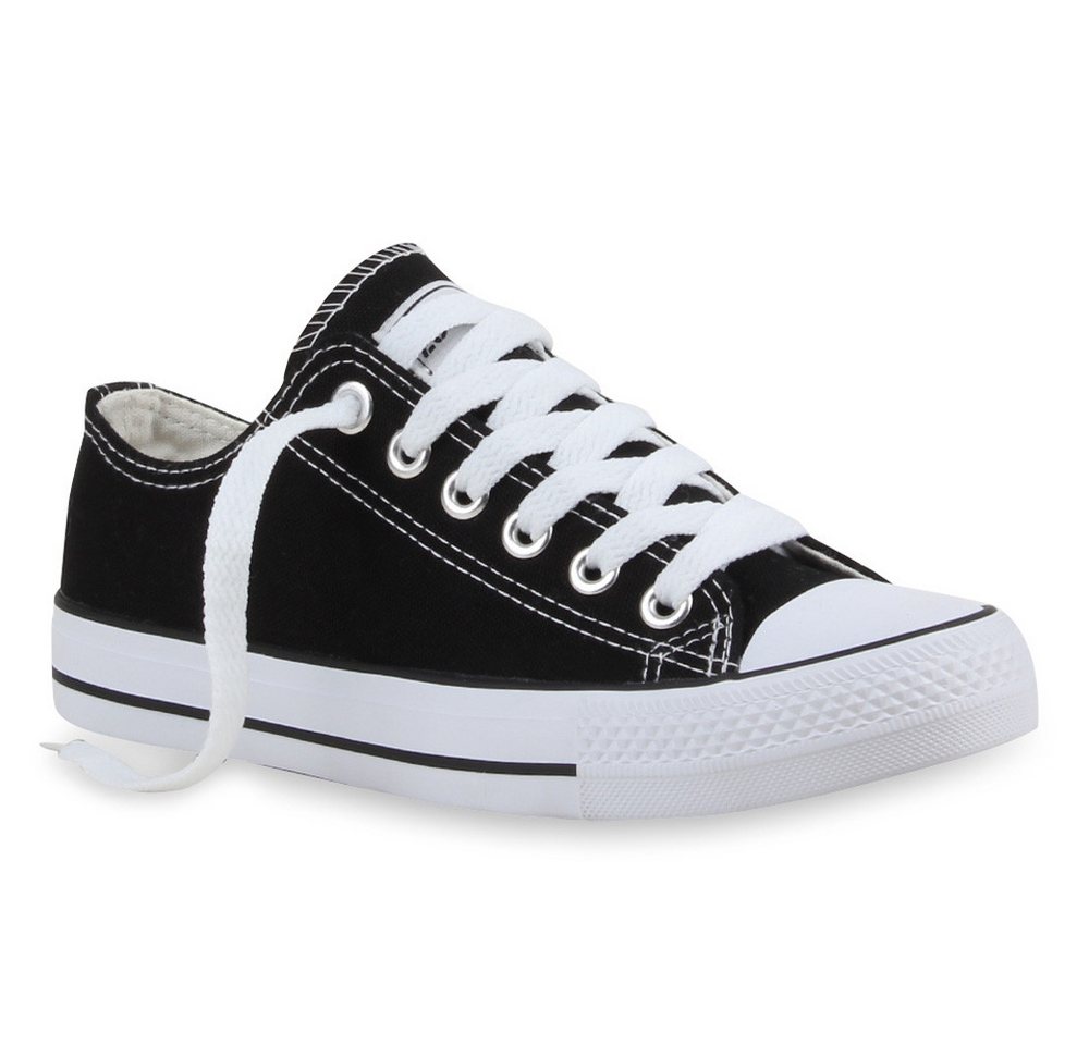 VAN HILL 94237 Sneaker Damen Sneaker Low Canvas Freizeitschuhe Schnürer Basic Sportschuhe