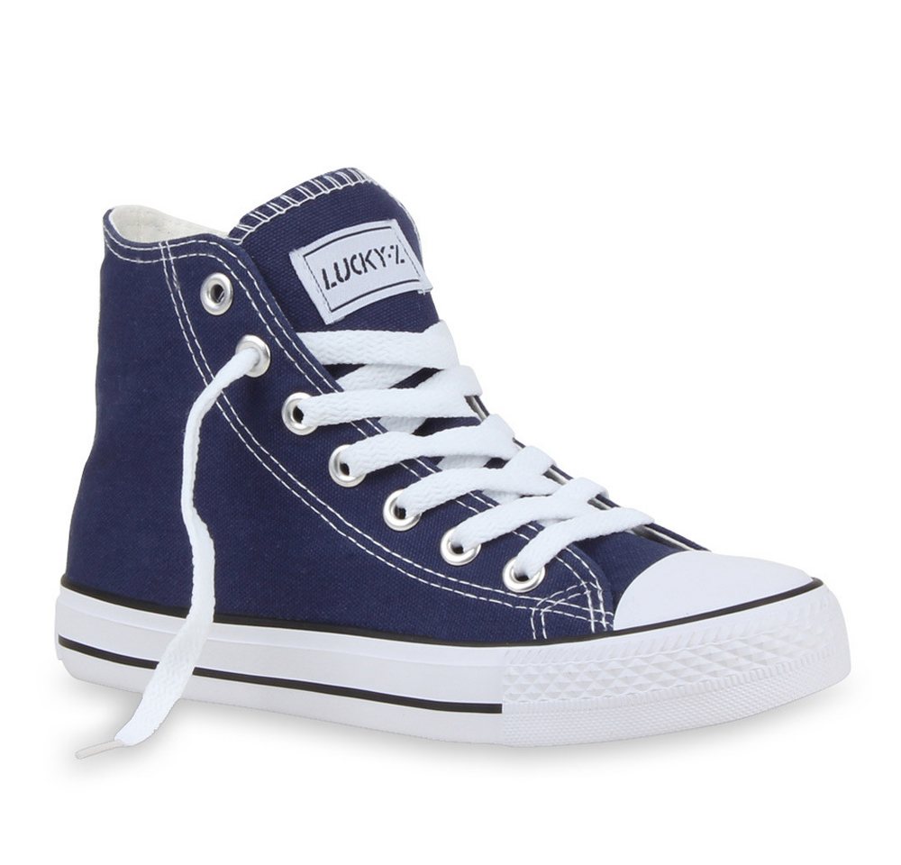 VAN HILL 94589 Sneaker Damen High Top Sneaker Sportschuhe Kult Schnürer Turnschuhe