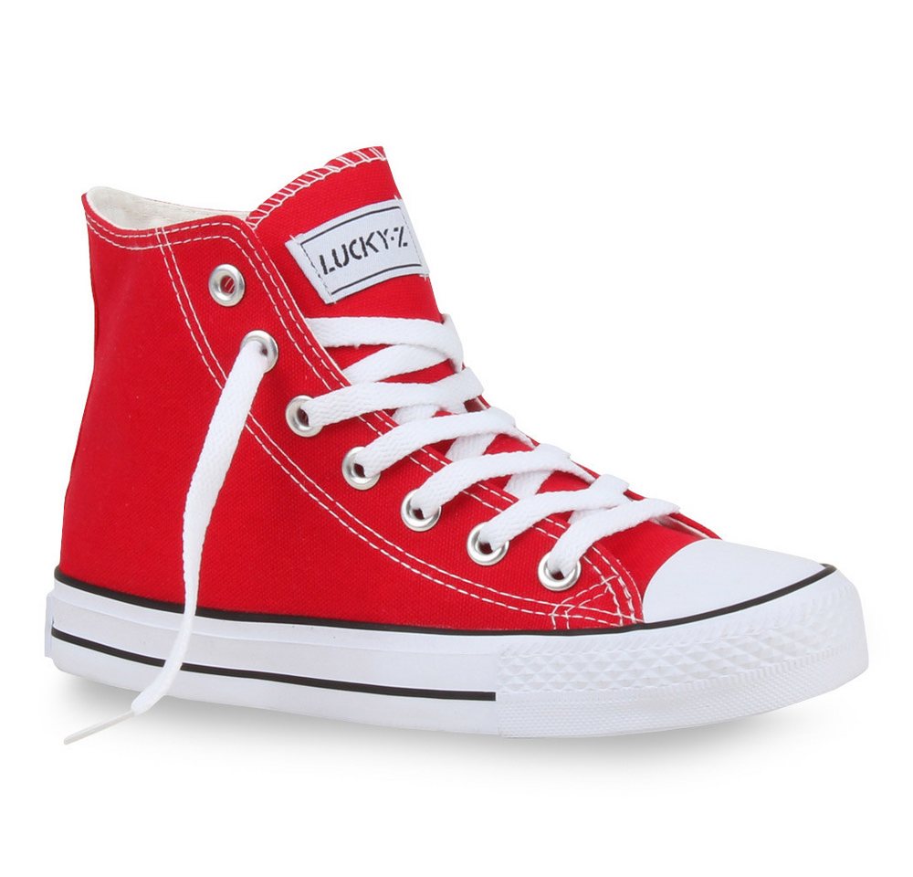 VAN HILL 94589 Sneaker Damen High Top Sneaker Sportschuhe Kult Schnürer Turnschuhe