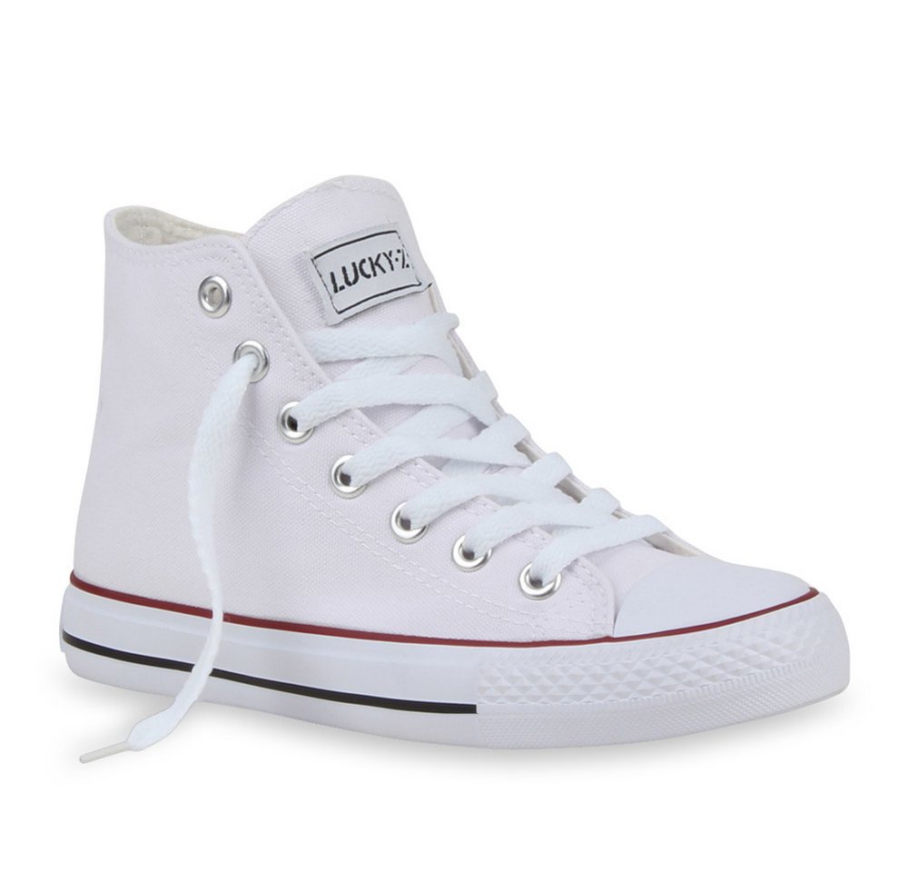 VAN HILL 94589 Sneaker Damen High Top Sneaker Sportschuhe Kult Schnürer Turnschuhe