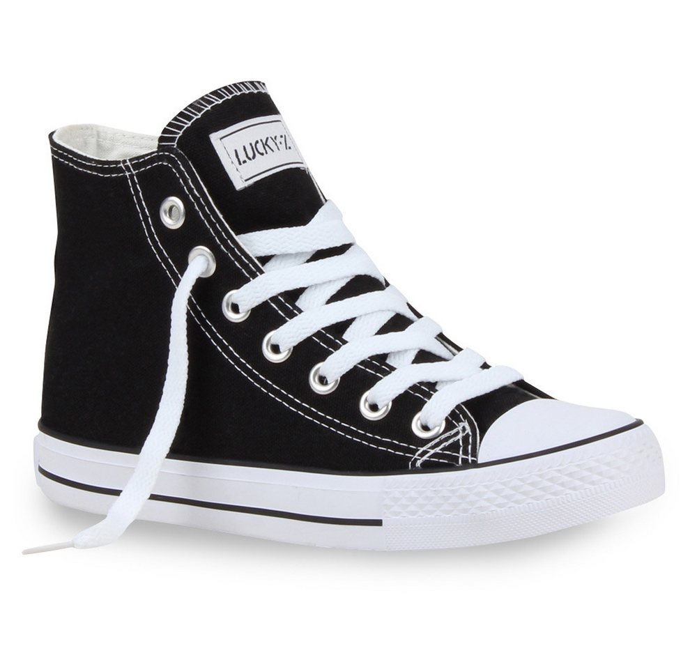 VAN HILL 94589 Sneaker Damen High Top Sneaker Sportschuhe Kult Schnürer Turnschuhe