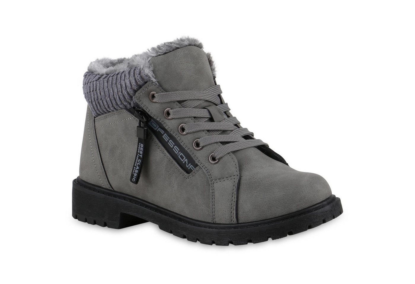 VAN HILL Damen Warm Gefüttert Worker Boots Stiefelette Bequem Prints Schuhe Stiefelette Damen Warm Gefüttert Worker Boots Stiefelette Bequem Prints