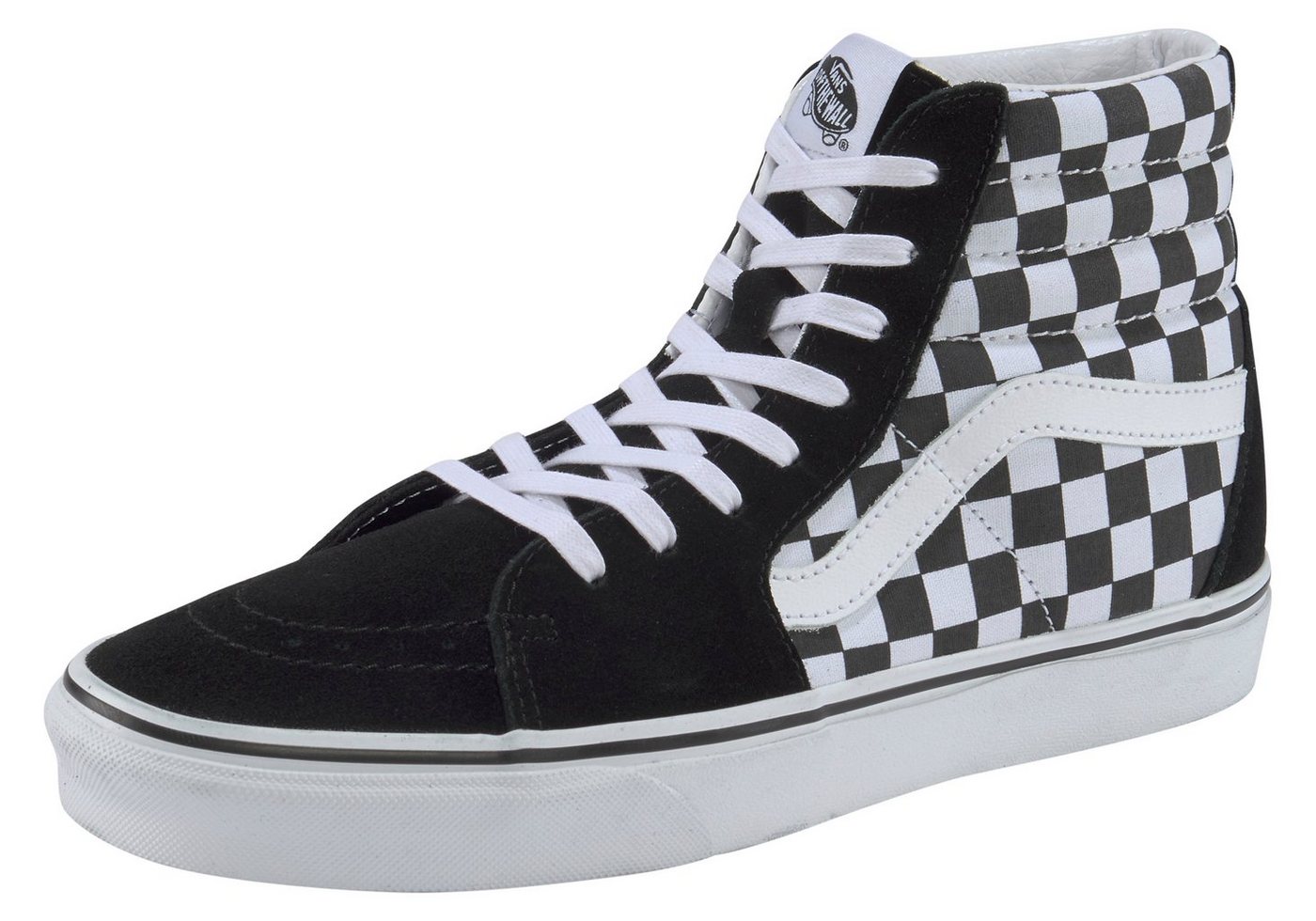 Vans SK8-Hi Sneaker aus textilem Canvas-Material (schwarz/weiß)