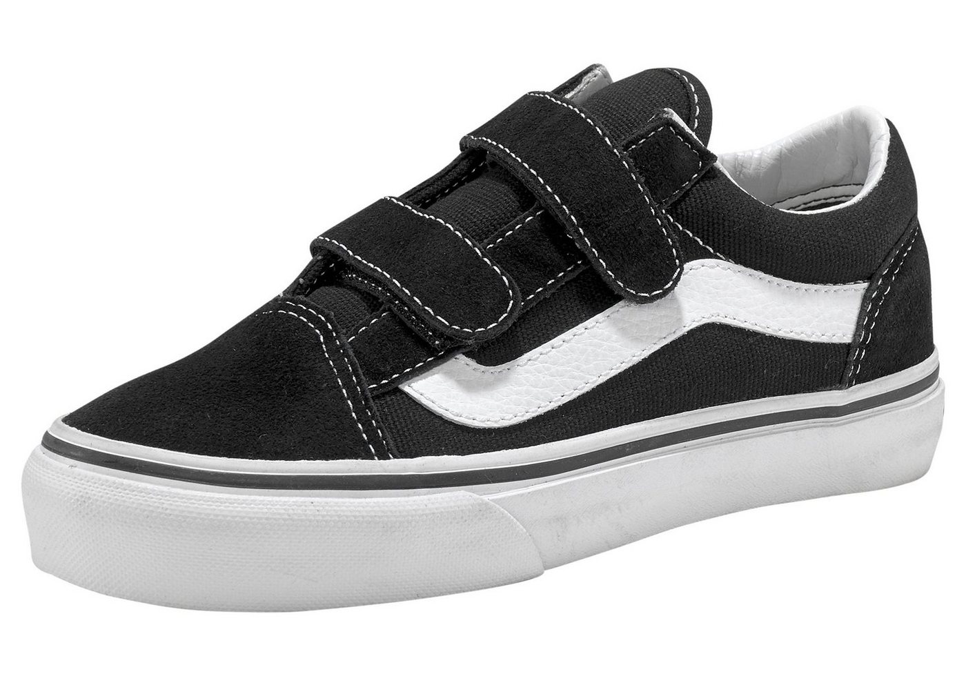 Vans UY Old Skool V Sneaker mit klassischer Logo-Flag (schwarz/weiß)