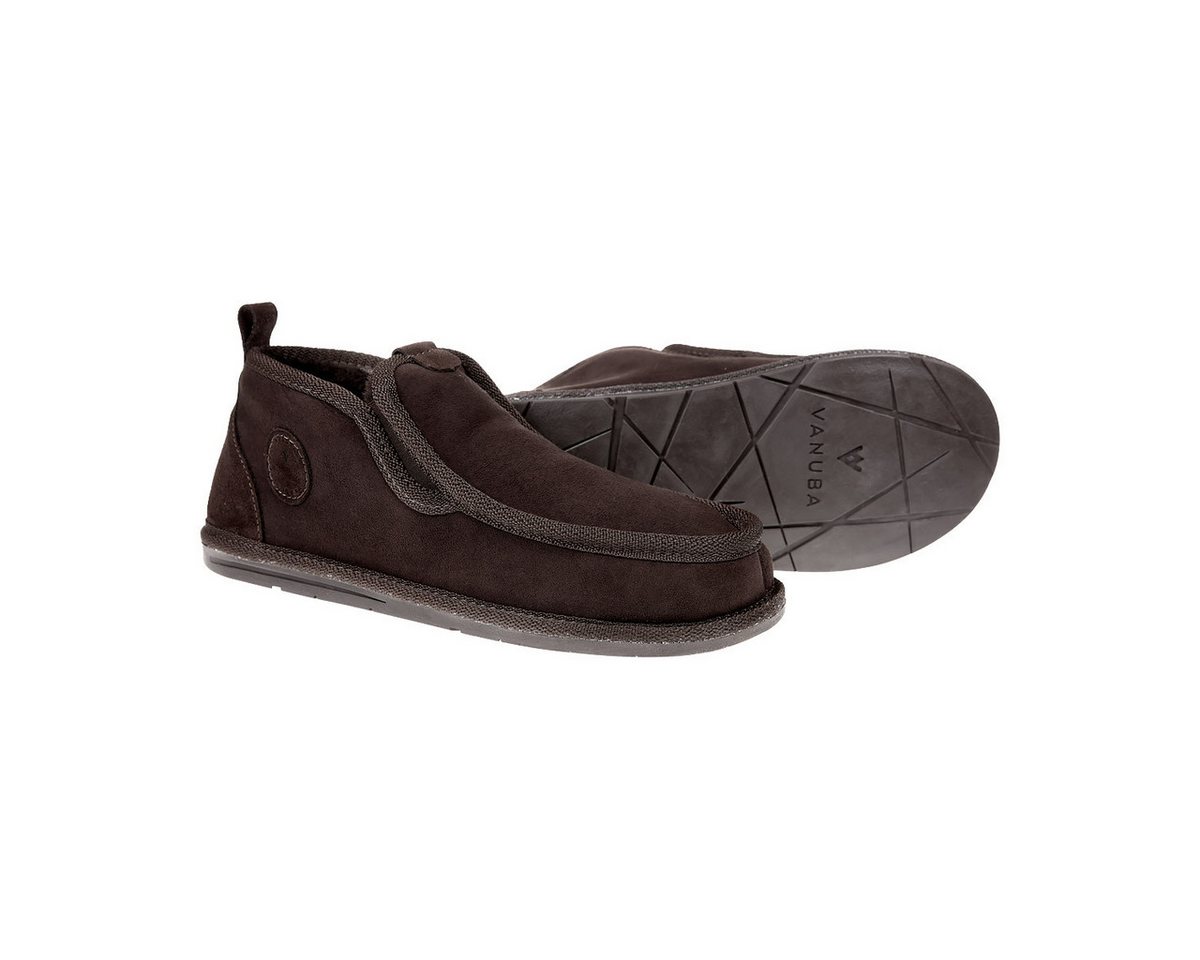 Vanuba BOND Herren Hausschuh Lammfell Hausschuhe, zum schlupfen, Gummisohle