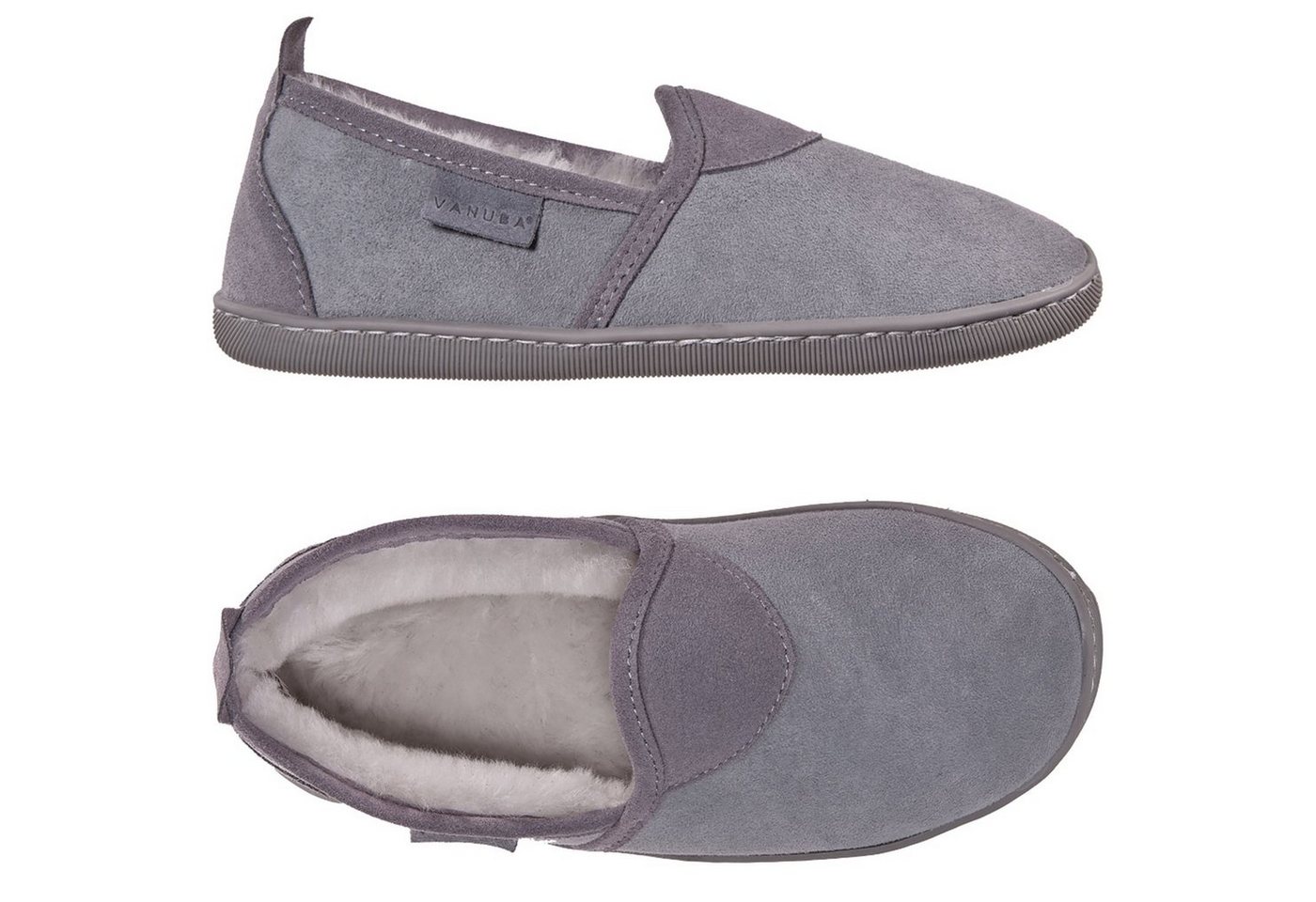 Vanuba HAMPSHIRE I Damen Hausschuh Echtleder Hüttenschuhe/Winter-Hausschuhe/Gefüttert
