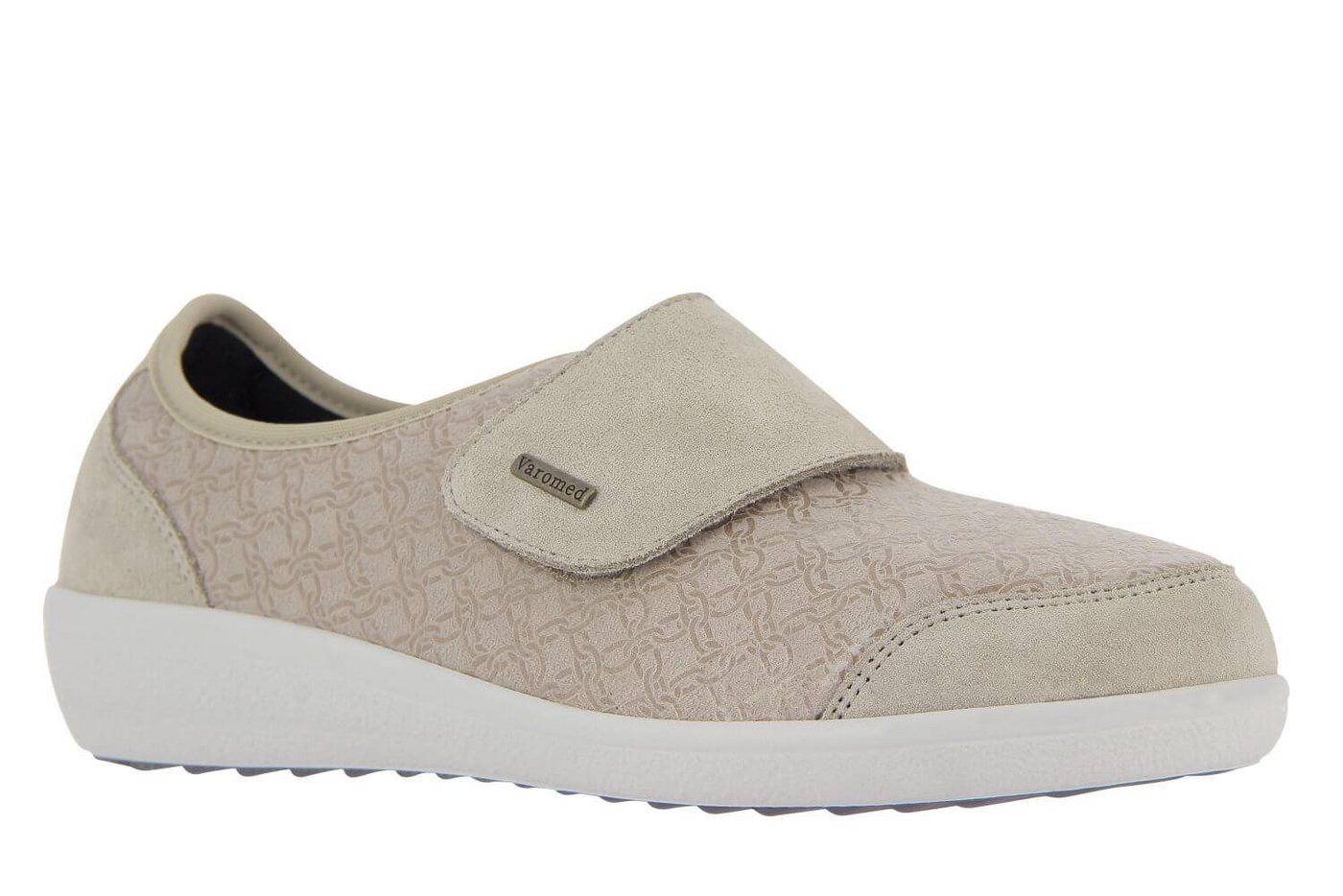 Varomed Damen Stretch-Halbschuh Freemont Klettschuh (beige)