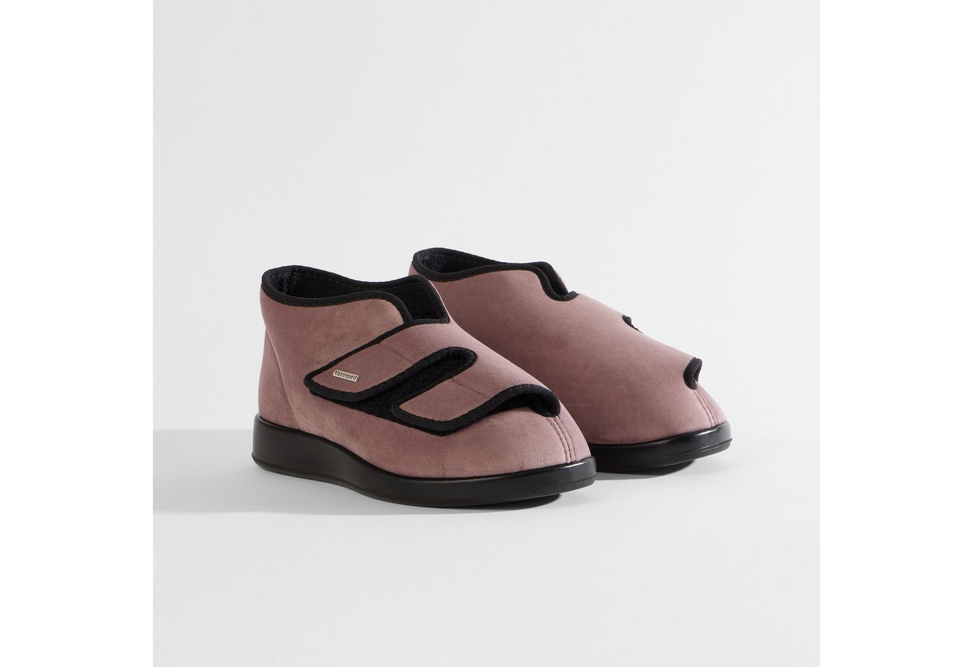 Varomed Verbandschuh Genua Weite L – Orthopädischer Klettschuh Klettschuh (Malve)
