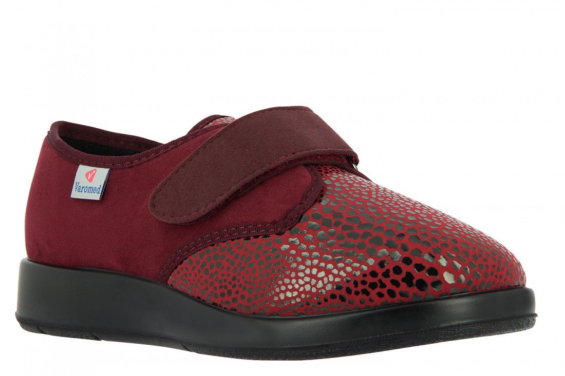 Varomed Zürich Orthopädische Stretchschuhe, Damen & Herren Klettschuh (rot)