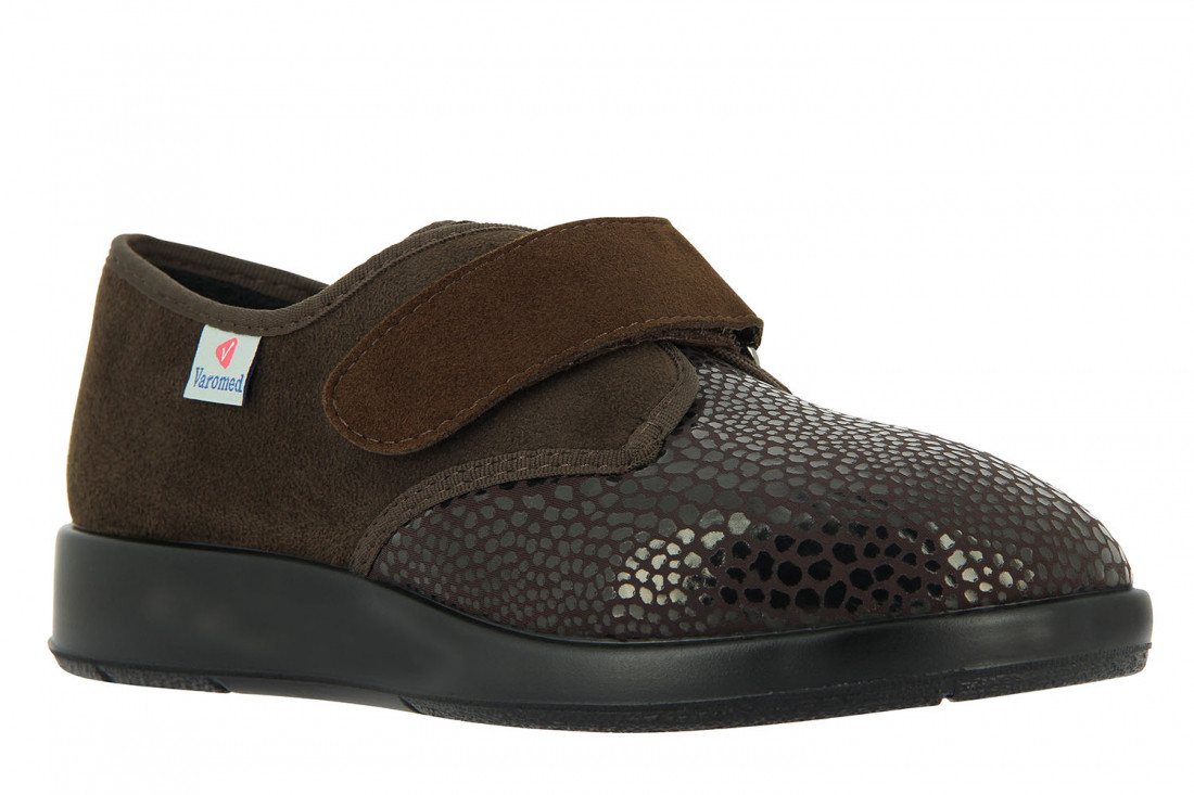 Varomed Zürich Orthopädische Stretchschuhe, Damen & Herren Klettschuh (schwarz)