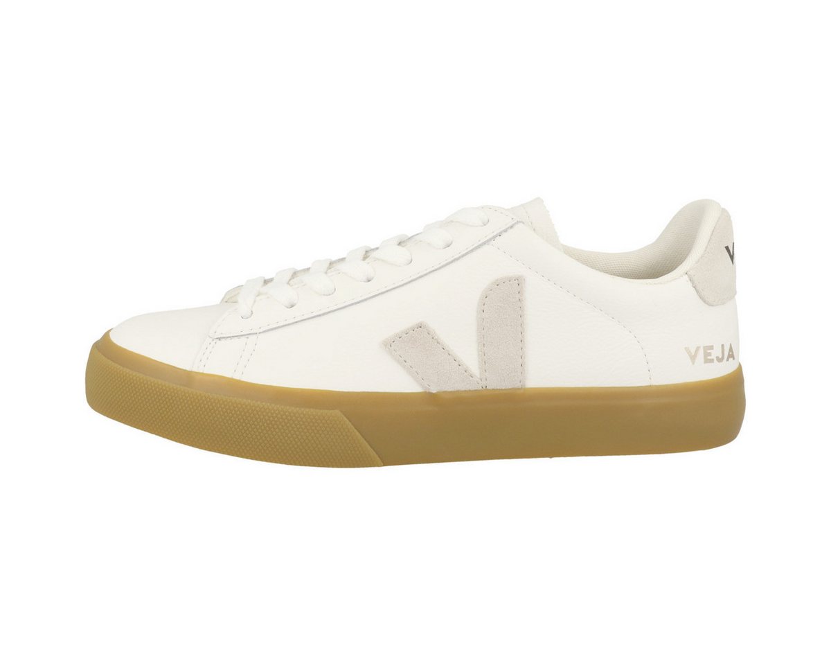 Veja Campo Chromefree Leather Damen Sneaker Turnschuhe, Sportschuhe, Freizeitschuhe, Halbschuhe, Schnürschuhe (weiß)