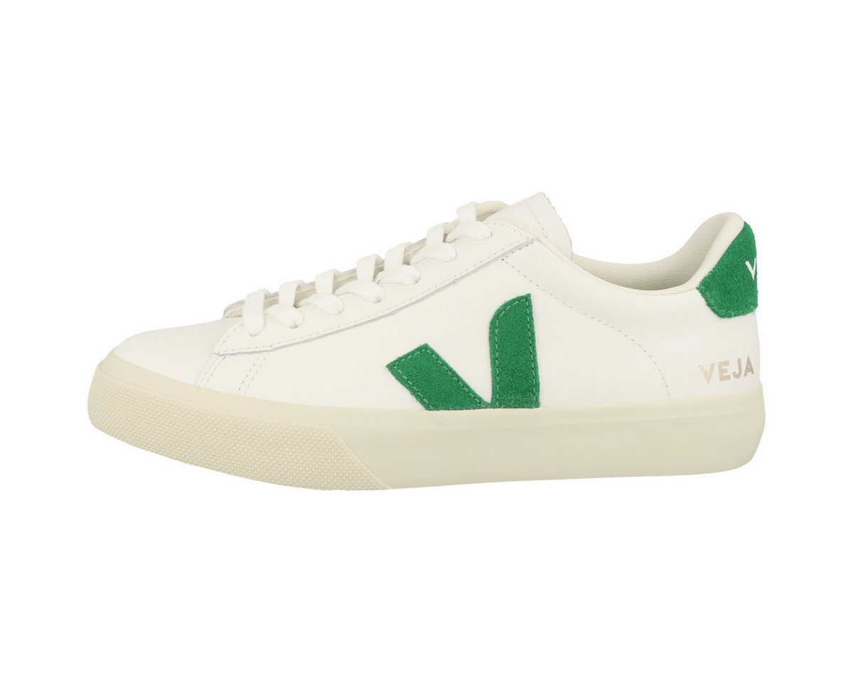 Veja Campo Chromefree Leather Damen Sneaker Turnschuhe, Sportschuhe, Freizeitschuhe, Halbschuhe, Schnürschuhe (weiß)