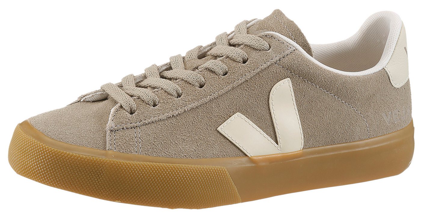 Veja Campo Sneaker Freizeitschuh, Halbschuh, Schnürschuh mit seitlichem V-Logo (grau)