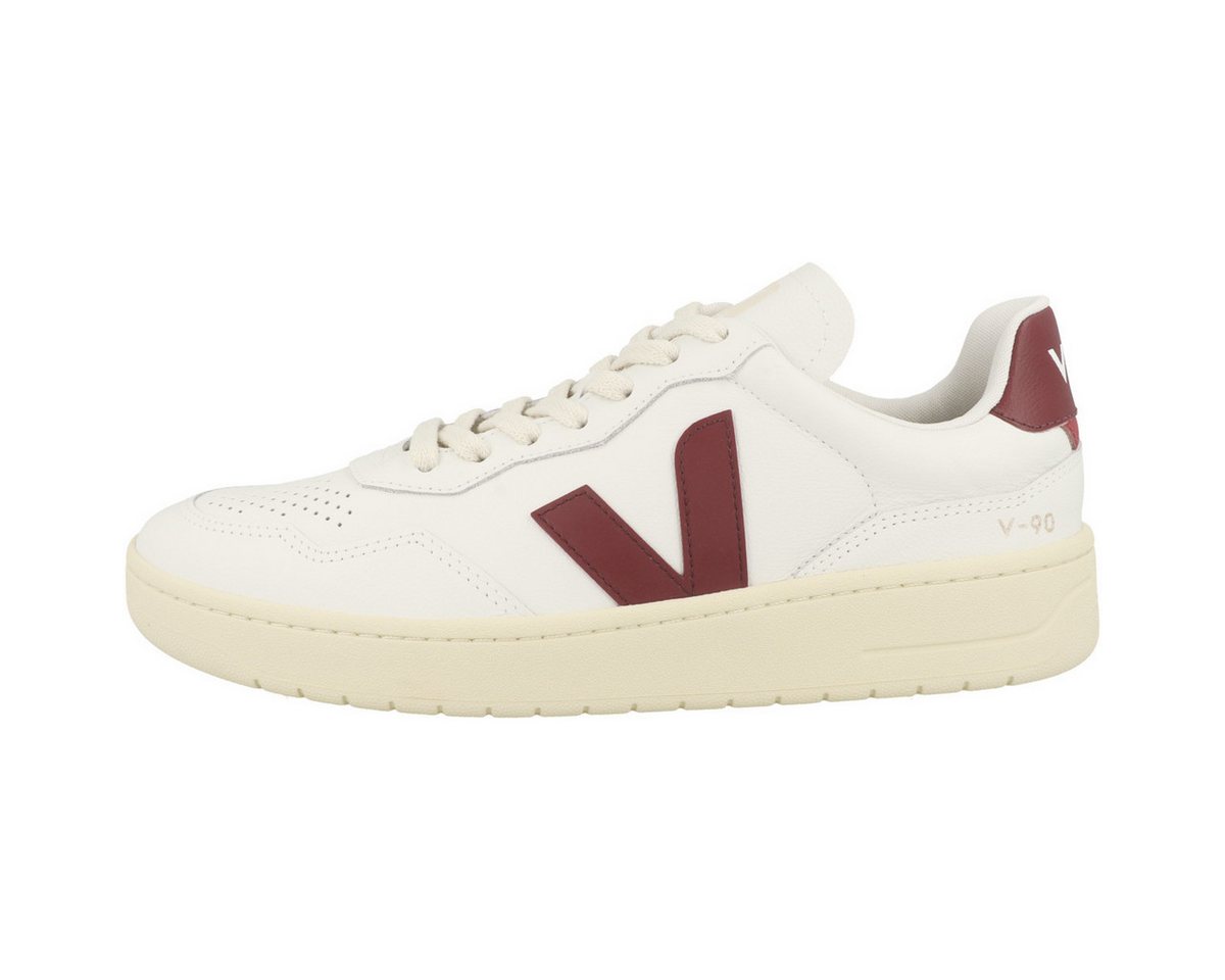 Veja V-90 O.T. Leather Herren Sneaker Turnschuhe, Sportschuhe, Freizeitschuhe, Halbschuhe, Schnürschuhe
