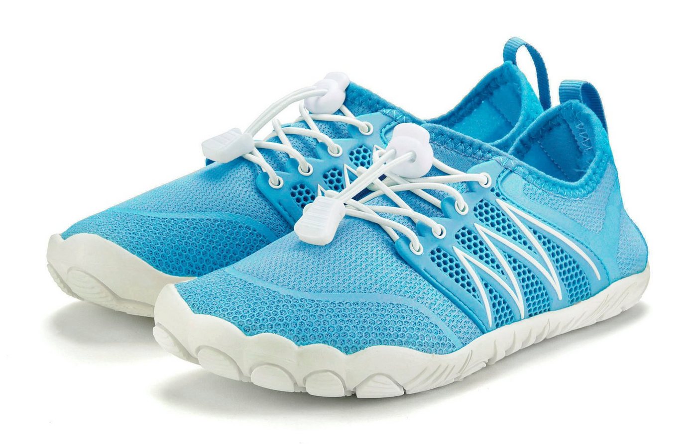 VENICE BEACH Aquaschuh, Slipper, Wasserschuh Badeschuh mit elastischen Bändern für schnelles Reinschlüpfen ultraleicht VEGAN (blau)