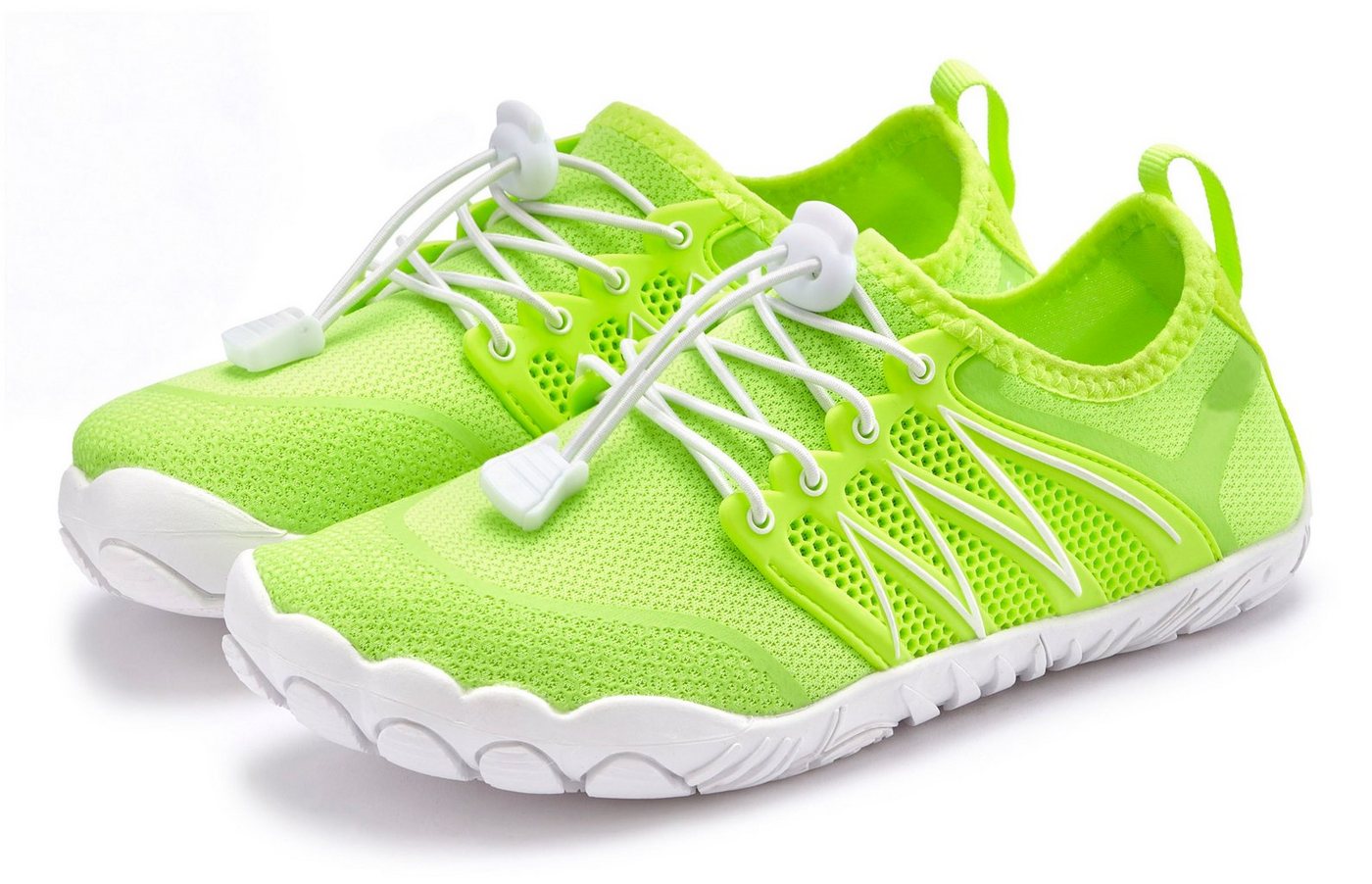 VENICE BEACH Aquaschuh, Slipper, Wasserschuh Badeschuh mit elastischen Bändern für schnelles Reinschlüpfen ultraleicht VEGAN (grün)