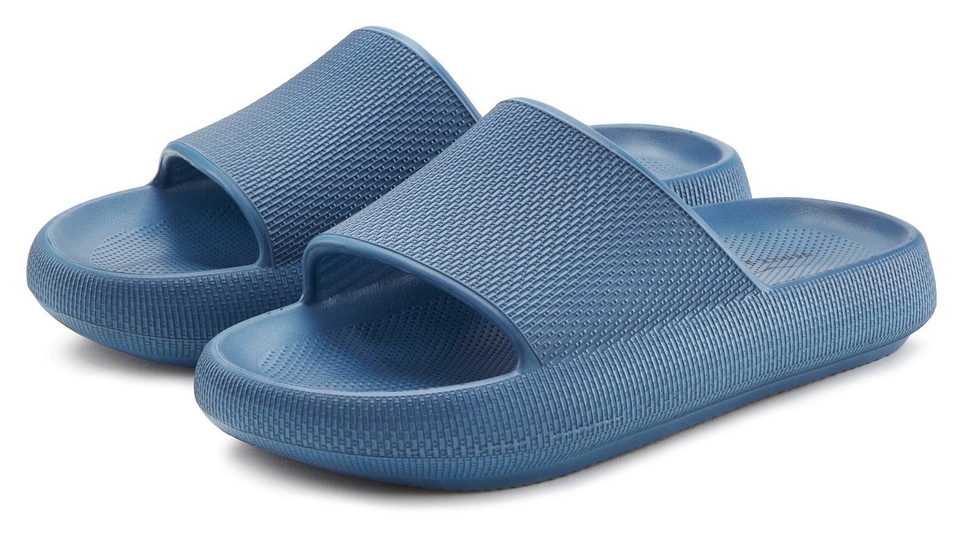 VENICE BEACH Badepantolette Pantolette, Mule, Sandale, offener Schuh, Badeschuh VEGAN (blau)