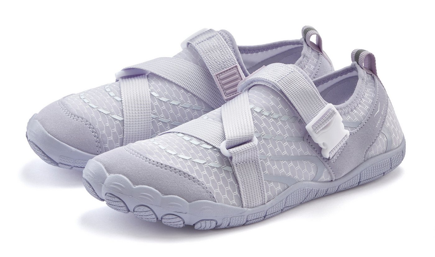 VENICE BEACH Badelatsche, Badeschuhe, Badeschlappe, Wasserschuh, leichter Slipper Aquaschuh schnelltrocknend mit ultraleichter Sohle VEGAN (flieder)