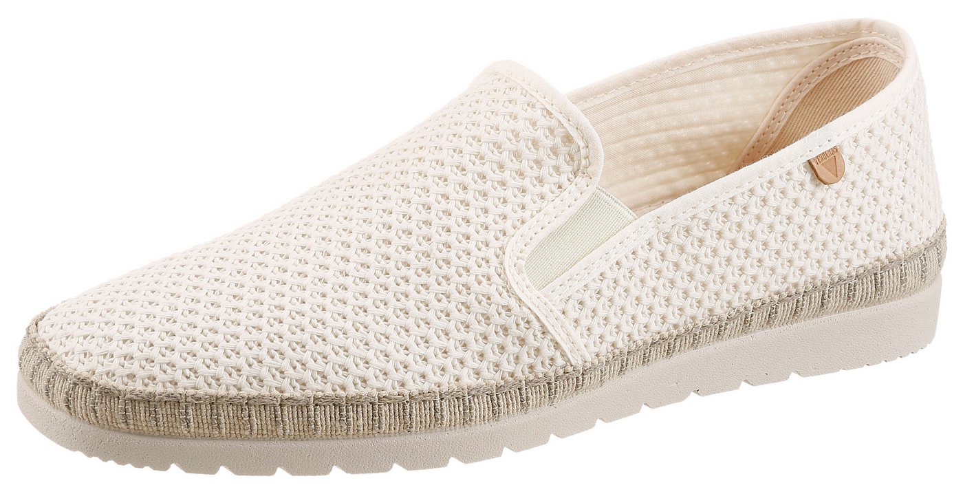 Verbenas BORIS BUZZBEE Slipper Espadrille, Urlaubsschuh, Flat, Schlupfschuh mit Stretcheinsätze