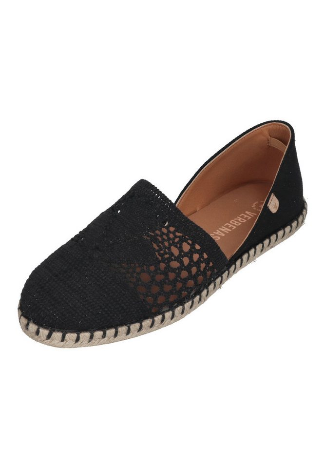 Verbenas CARMEN CROCHET LINO Espadrille serraje negro