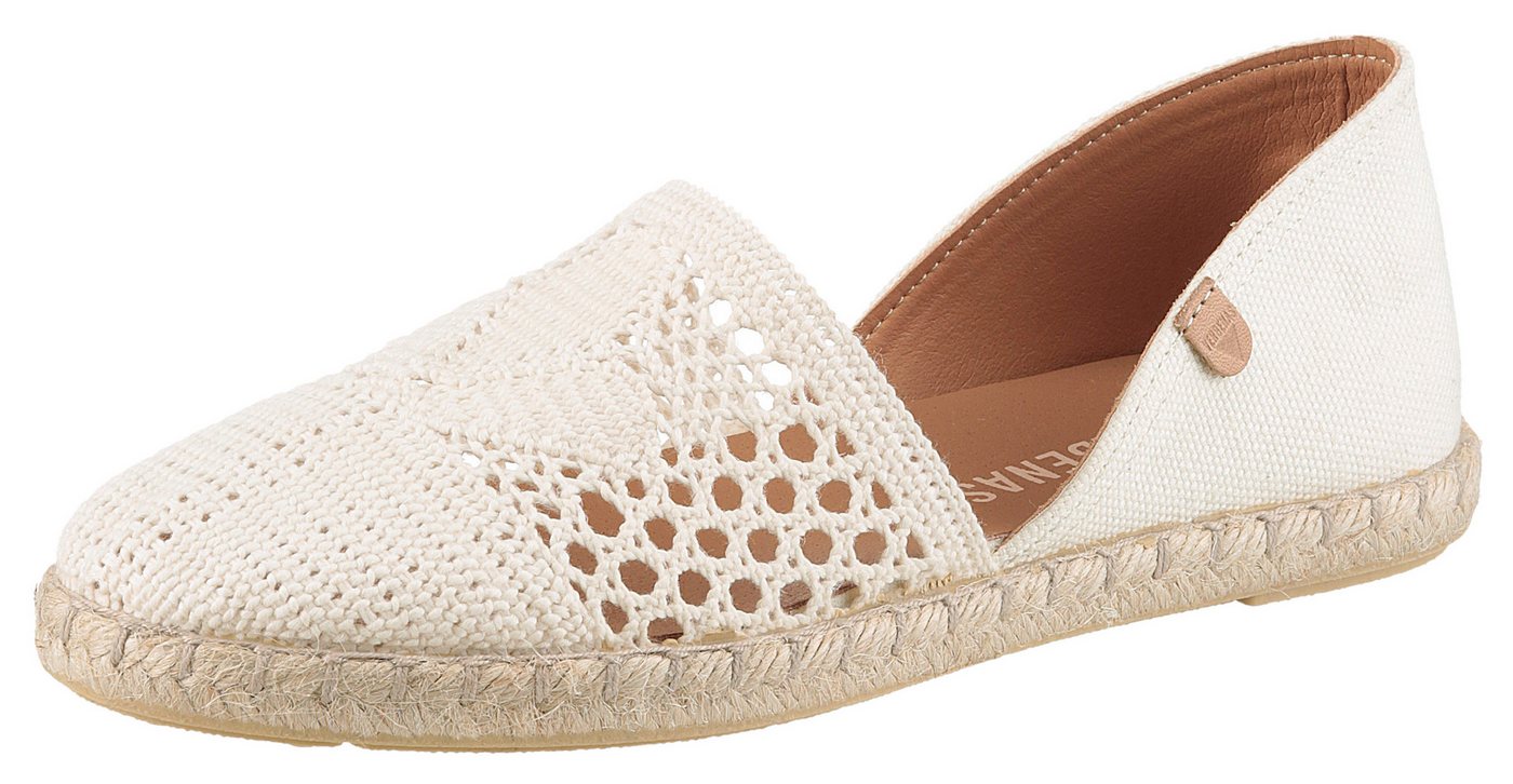 Verbenas Carmen Crochet-Lino Paris Espadrille, Slipper, Sommerschuh, Strandschuh im Häkel-Look