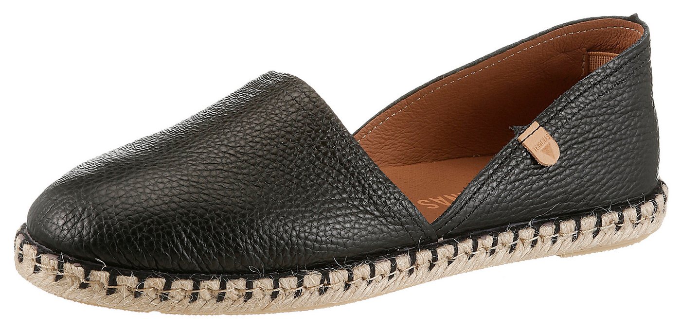 Verbenas CARMEN Espadrille Slipper, Sommerschuh, Urlaubsschuh, Flat mit Rahmennaht