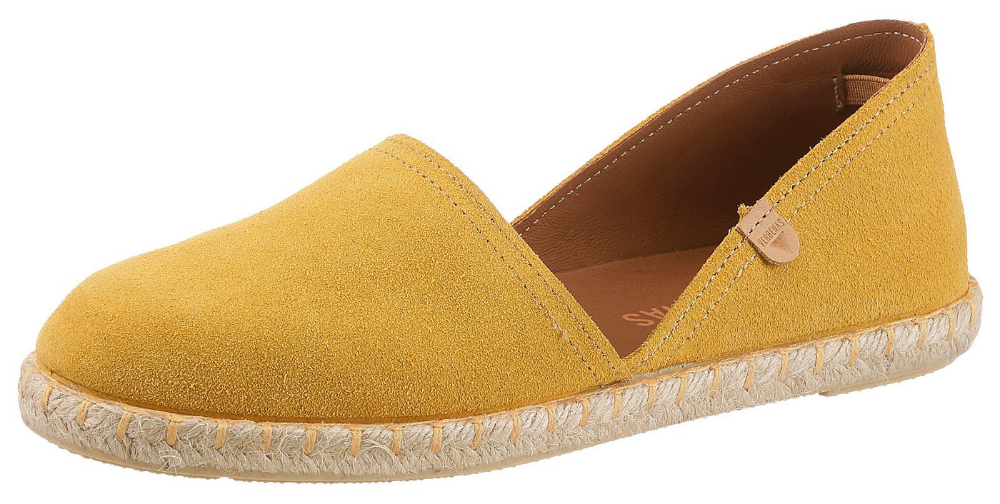 Verbenas CARMEN SERRAJE Espadrille Sommerschuh, Schlappen mit Jute-Rahmen (gelb)