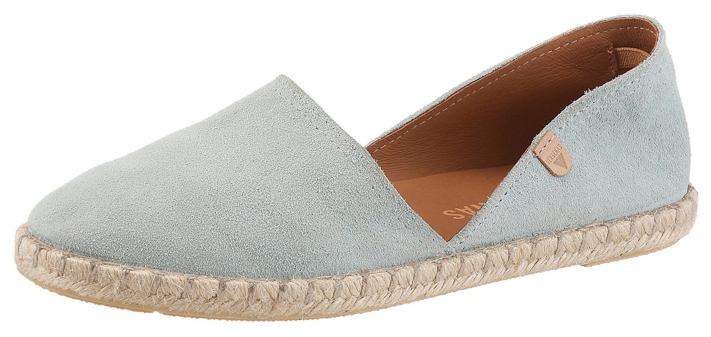 Verbenas Espadrille Strandschuh, Sommerschuh, Loafer aus Veloursleder (blau)