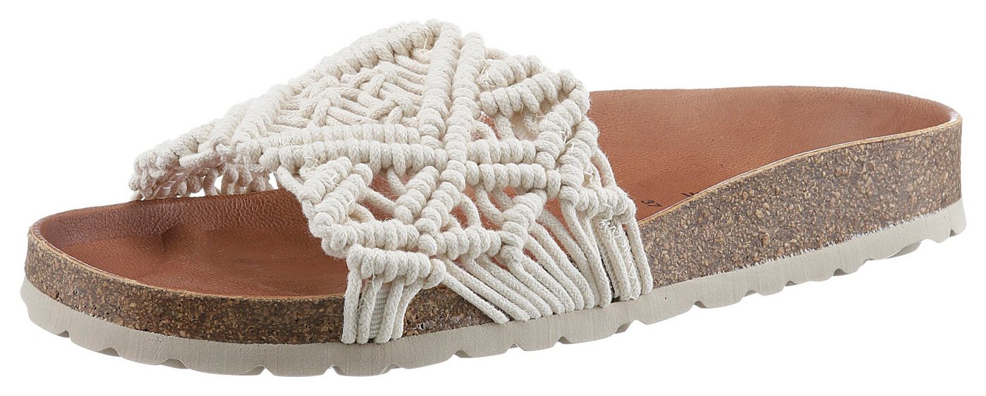 Verbenas Raga Knots Digital Pantoffel Sommerschuh, Pool Slides, Flat in gehäkeltem Look