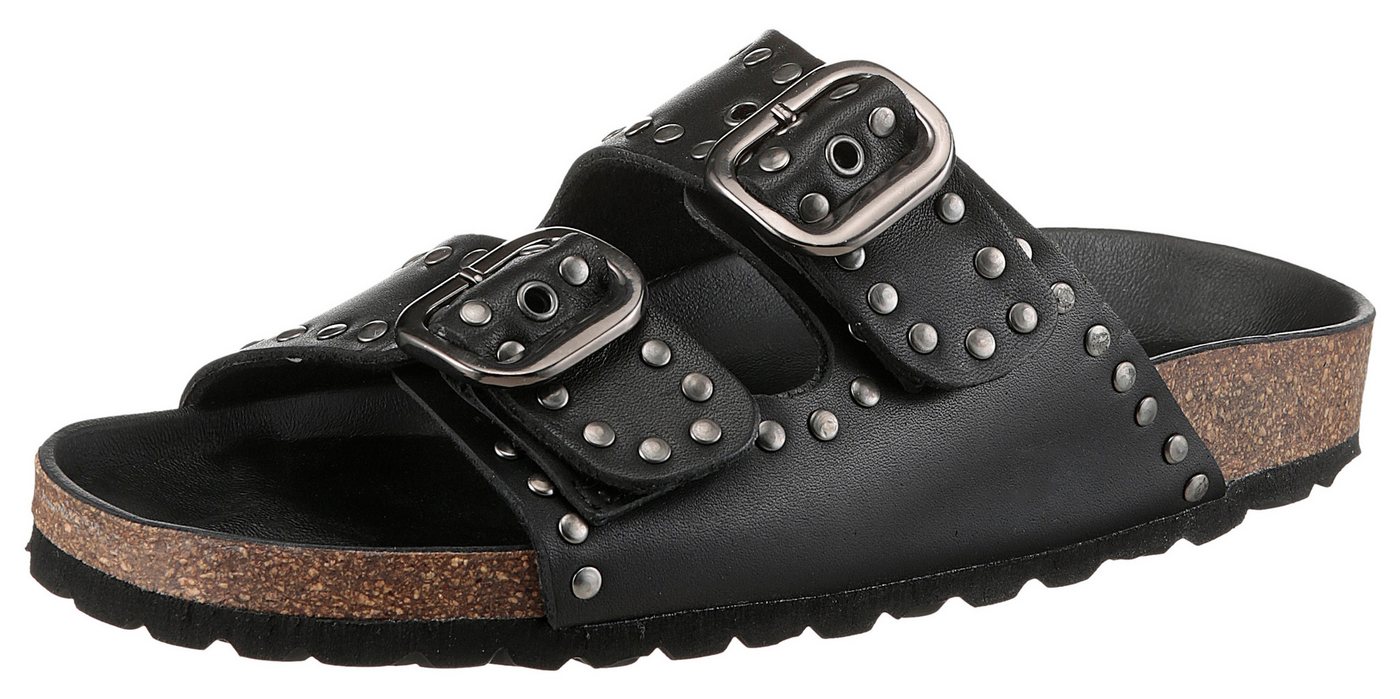 Verbenas Randell Napa Tachas Pantolette Sommerschuh, Hausschuh, Strandschuh mit Nietenverzierung